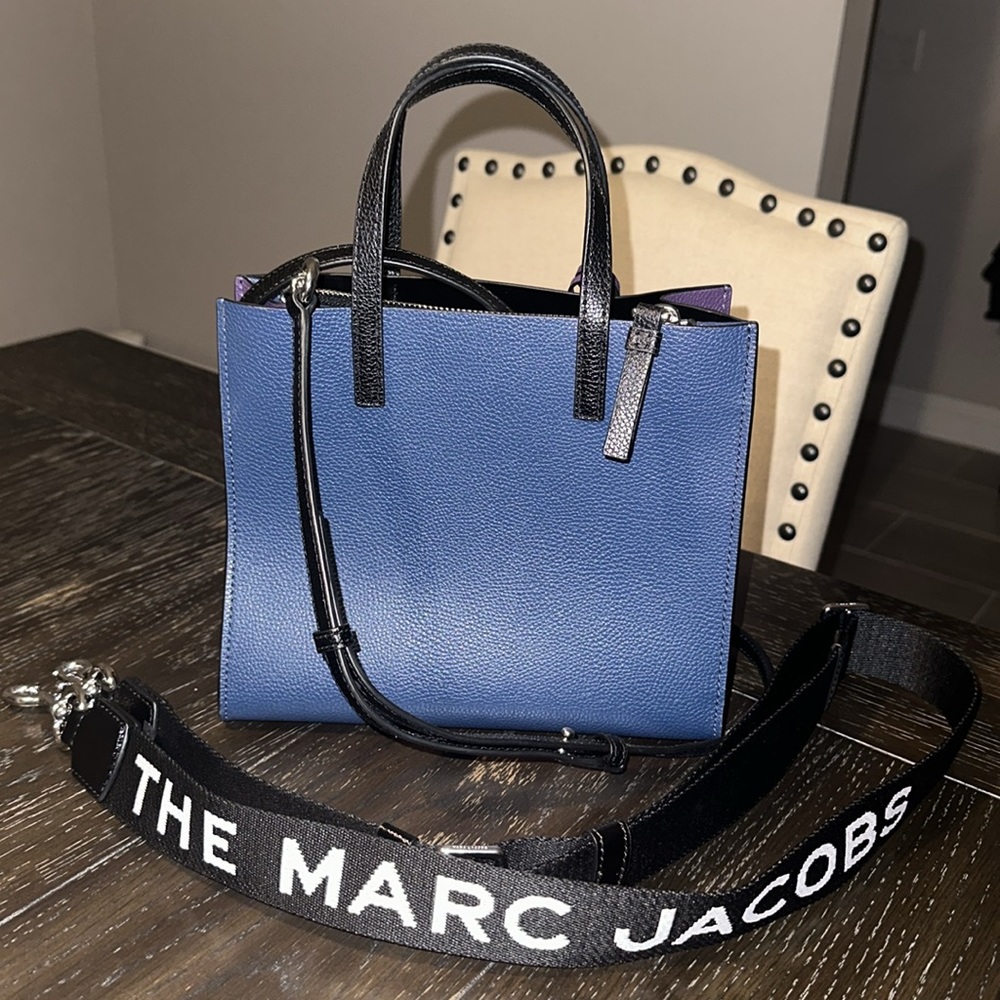 Marc Jacobs Mini Grind Colorblock Leather Tote With Additional Strap - Picture 3 of 6